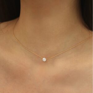 Collier - Diamant flottant